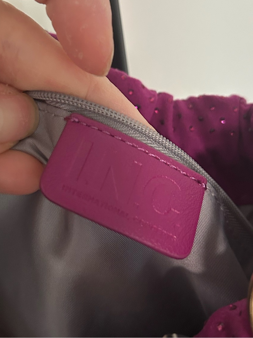 INC International Concepts Fuchsia Embellished Shoulder Bag